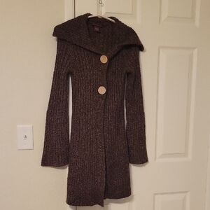 Cozy Brown Sweater with Button Detail